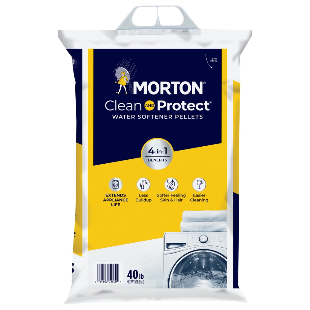 Morton Clean and Protect Water Softener Pellets, 40 lb bag